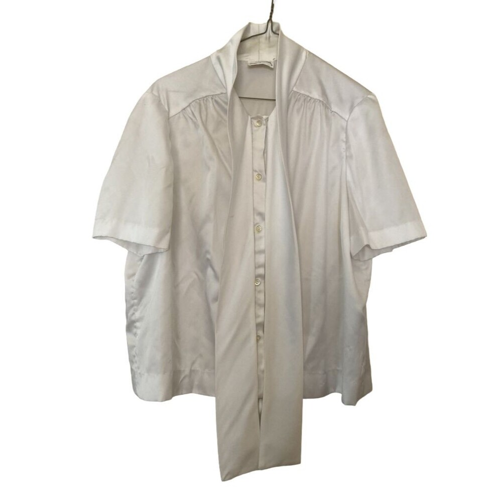 Leslie Pomer Vintage Cream Blouse Top - size L